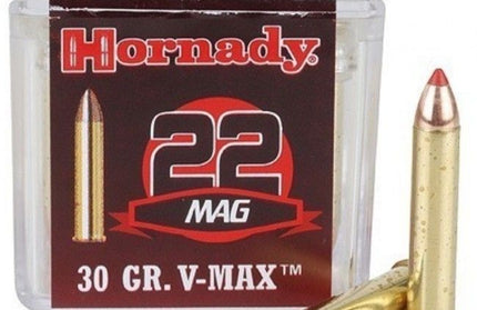 Hornady Varmint Express Ammunition 22 Winchester Magnum Rimfire (WMR) 30 Grain V-Max