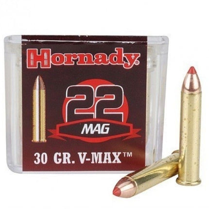 Hornady Varmint Express Ammunition 22 Winchester Magnum Rimfire (WMR) 30 Grain V-Max