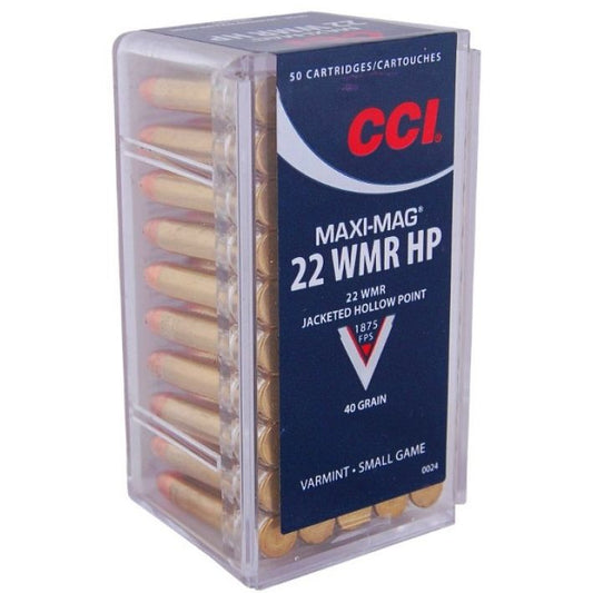 CCI MAXI-MAG HP .22WMR JACKETED HOLLOW POINT